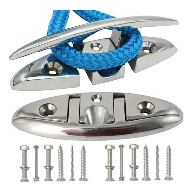Cleats De Acero Inoxidable 316 Plegables Para Barcos - 3 Tam