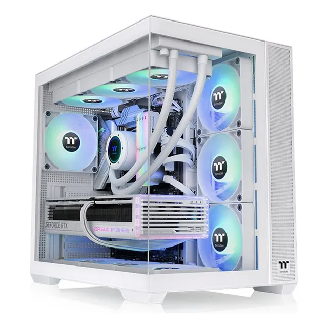 Armario Thermaltake View 380 para jugadores, blanco, 4 x 120