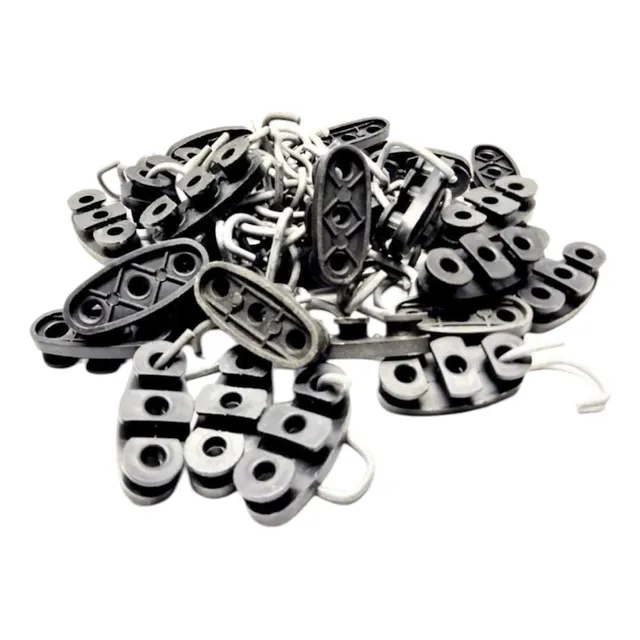 100 Tensores Plásticos Alambre Cable Neopren Fibra Drop