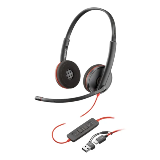 Diadema Poly Blackwire C3220 Stereo Usb-c+usb-c/a Adapter
