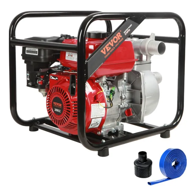 Bomba De Agua De Motor Gasolina Succión 6.7m Riego 142 Gpm