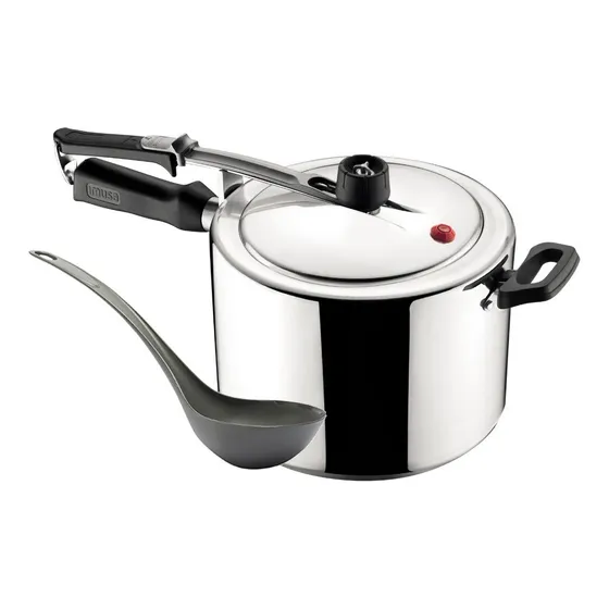 Olla A Presión Imusa Secury Control 6l + Cucharón Color Gris