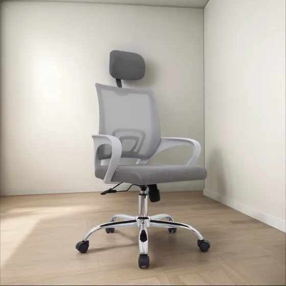 Silla De Escritorio Con Cabecero Atlantis Inter Gris Bonno