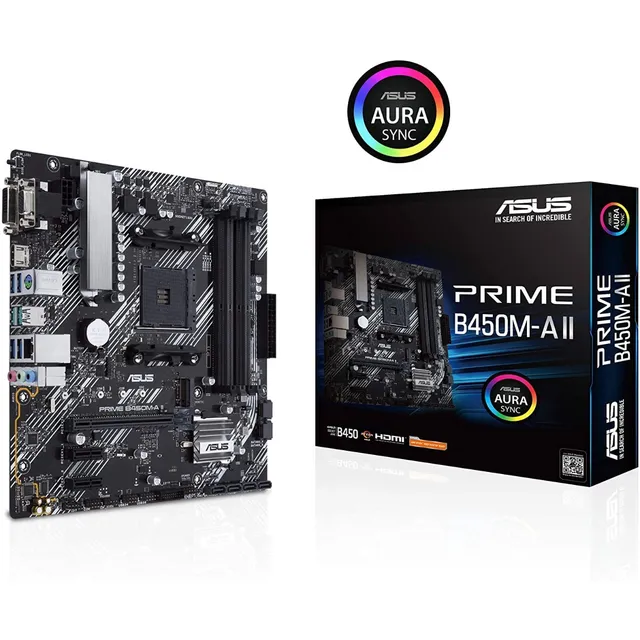 Tarjeta Madre Asus Prime B450m-a Ii Usb3 Hdmi Ddr4 Pcie Am4