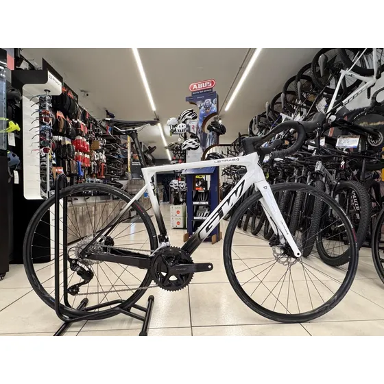 Bicicleta De Ruta Gw Letras+d Carbon Blanca/negro 105 12v Co