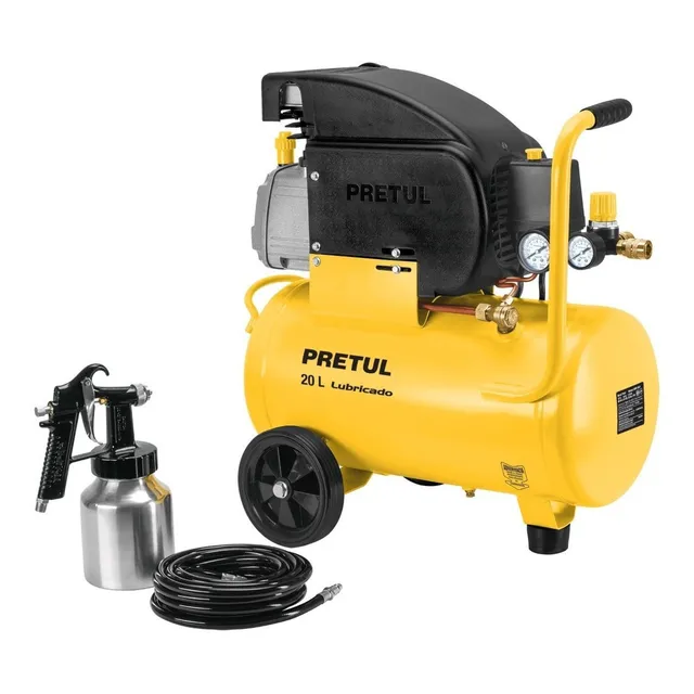 Compresor De Aire 20l 2-1/2hp Pretul Comp-kit20p + Pistola C