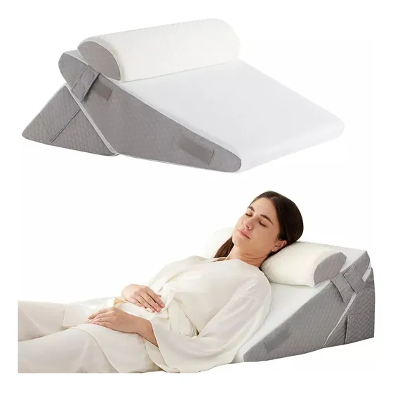 Almohada Ortopédica Posoperatorio Antirreflujo Color Gris Ru