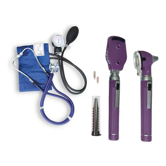 Equipo De Organos Lila + Kit De Fonendo Y Tensiometro Azul