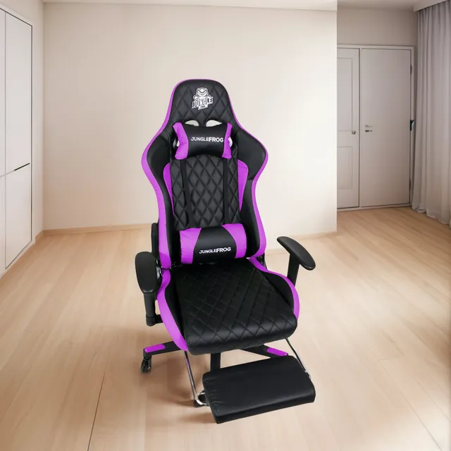 Silla Gamer Jungleforg Reposapies Y Masajeador Reclinable