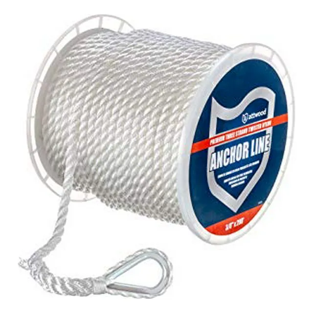 Cabo De Ancla De Nylon Retorcido Con Ojal - Resistente