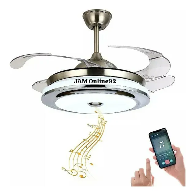 Ventilador De Techo Aspas Retráctiles -diseño Moderno