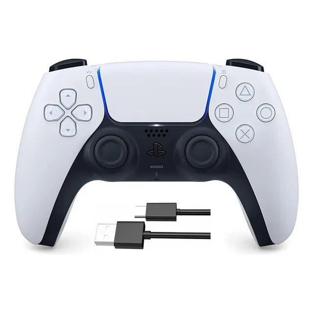 Control Ps5 Blanco Original + Cable Usb 2mts