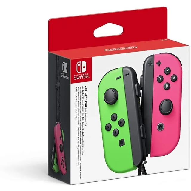 Set Control Joy-con (l)/(r) Inalámbrico Verde Neón Y Rosa Ne