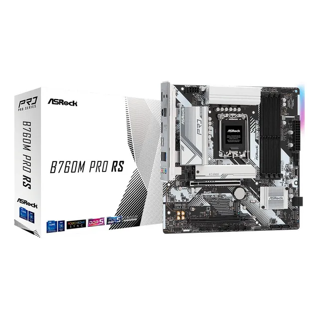Placa madre Asrock B760m Pro Rs Intel Lga 1700 Matx 4xdd5, c