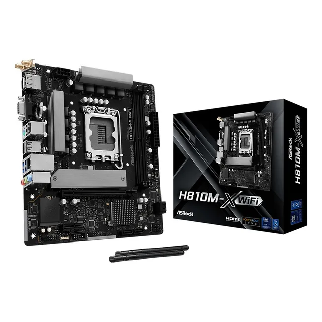 Board Asrock Intel H810m X Wifi - Lga1851 Micro Atx Color Ne