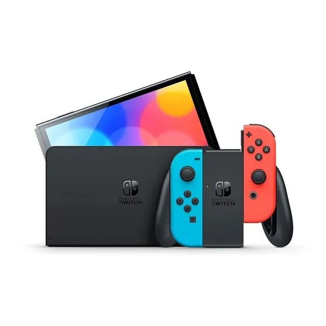 Nintendo Switch Oled 64gb Standard Color Rojo Azul Neón Colo