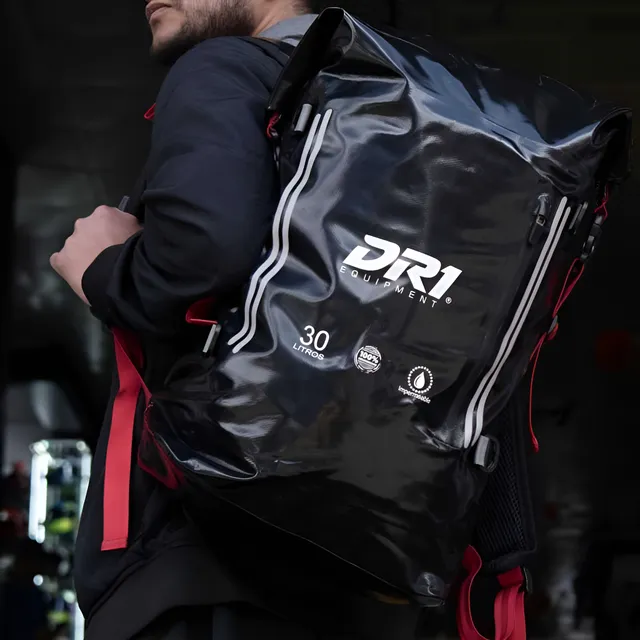 Morral Para Moto Dr1 100% Impermeable Negro