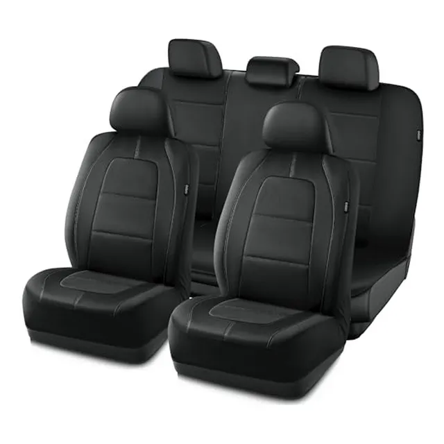 Cubre Asientos De Cuero Para Auto, Set Completo, Universal,