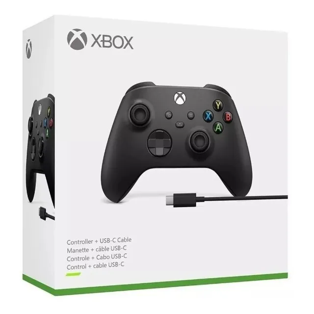 Control Series X/s Carbon Black + Cable Usb + 2 Grips Gratis