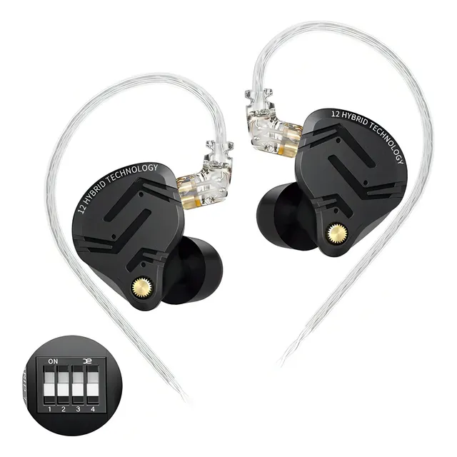 Audifonos Kz Zs12 Pro X Con Switches Sin Microfono In-ear Co