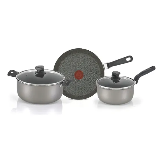 Batería De Cocina 5 Piezas Imusa Antiadherente T. De Vidrio