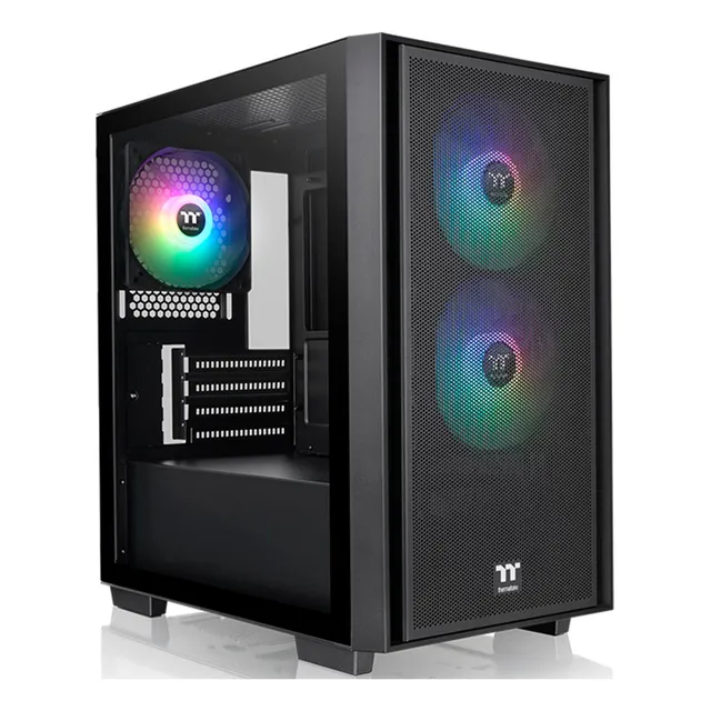 Caja M-atx Thermaltake Versa H16 Tg Argb + Fuente 650w Color