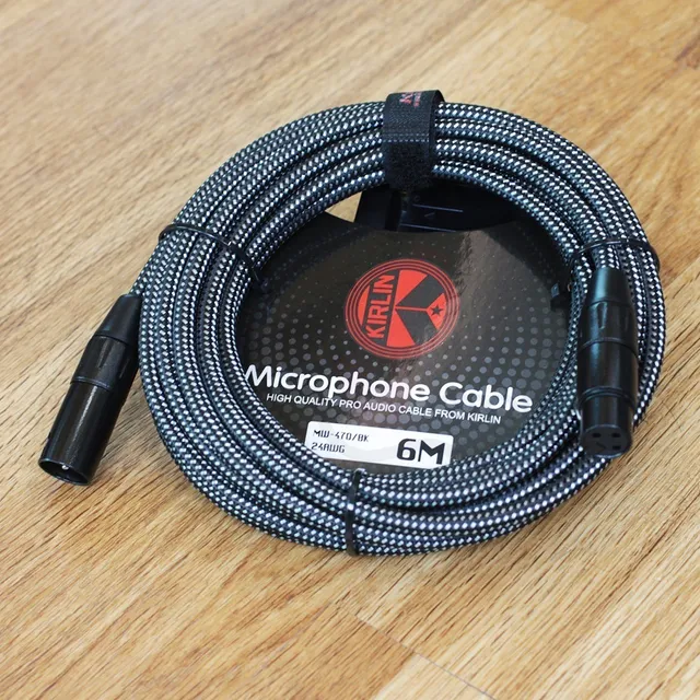 5 Cables Kirlin Xlr Canon Blindado Forrado Microfono 6 Mt