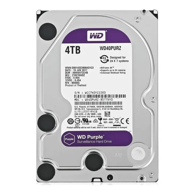 Disco Duro De 4tb Teras Wd Western Purpura Dvr