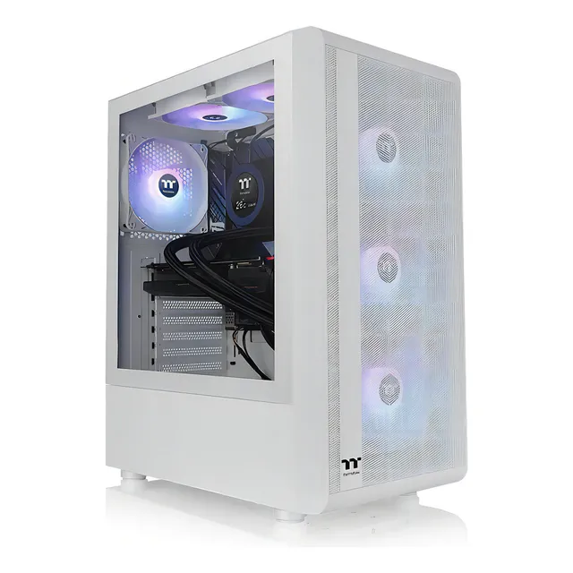 Chasis Gamer Atx Thermaltake S200 Tg Argb Snow + 3 Ventilado