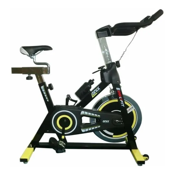 Bicicleta estática Profit Onix color amarillo