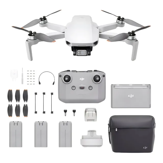 Drone Dji Mini 4k Fly More Combo Gris 10km 3 Baterías