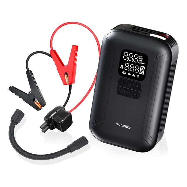 Iniciador De Bateria-arrancador 12v Con Inflador De Llantas