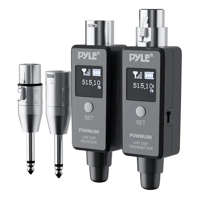 Pyle Multifuncional Uhf Inalambrico Xlr Adaptador Sistema,tr