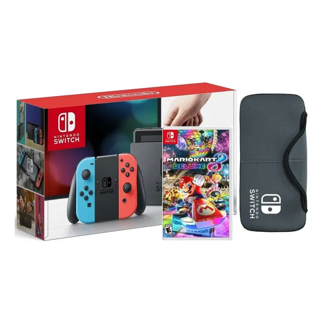 Nintendo Switch Neon + Mario Kart 8 Delux. Regalo: Estuche