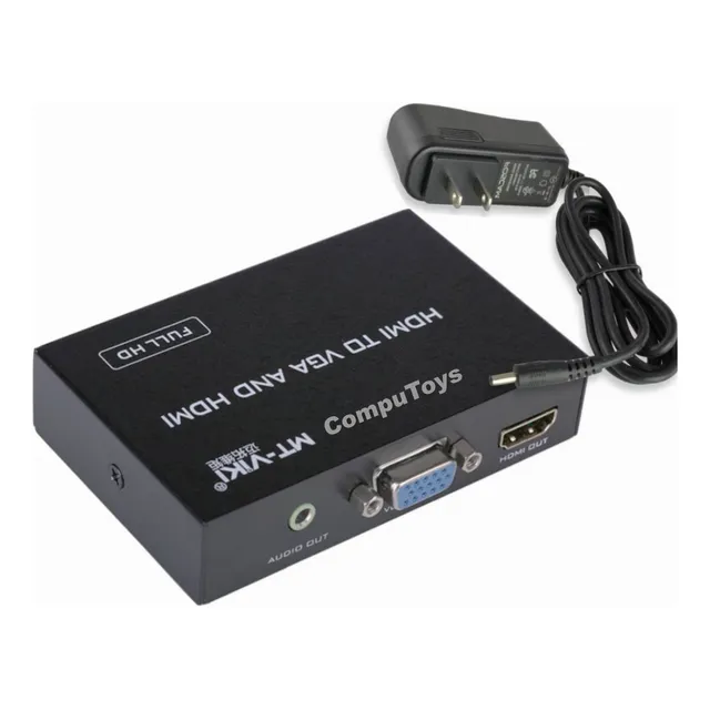 Splitter Activo Hdmi A Vga + Audio + Hdmi 4k Computoys Sas