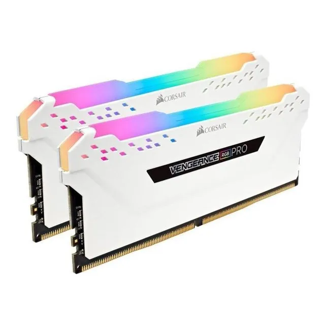 Memoria RAM Vengeance RGB Pro gamer color blanco 16GB 2 Cors