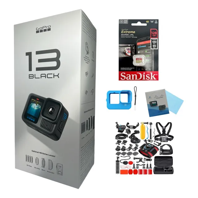 Camara Gopro Hero13+128gb+kit Accesorio+funda+vidrio