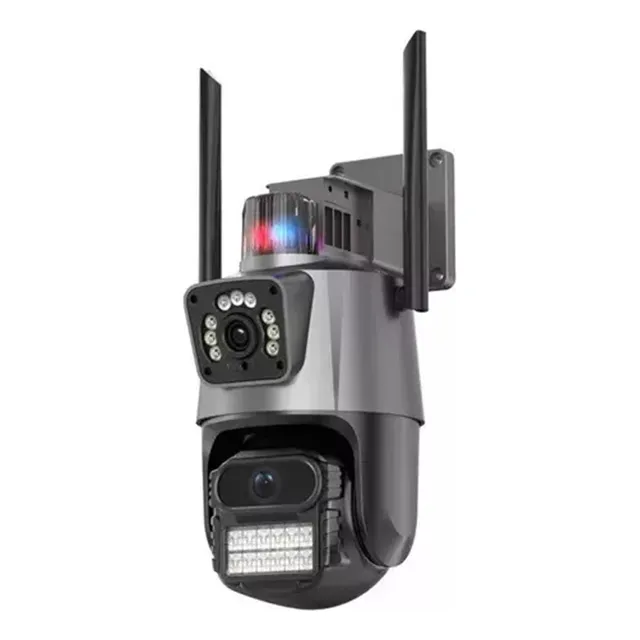Cámara De Seguridad Ptz Para Exteriores, Doble Lente Ip Wifi