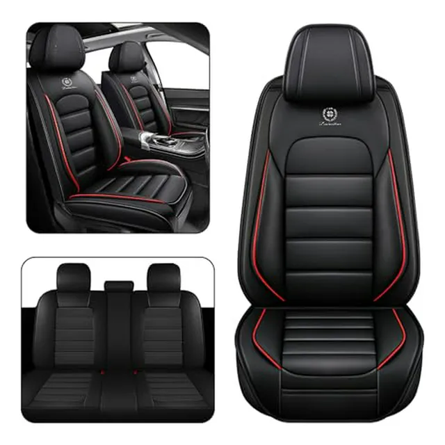 Funda Completa Asientos Chevy Aveo , Cuero Premium, 5 Pzas
