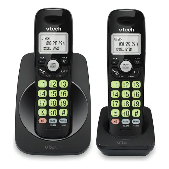 Vtech Vg101-21 Dect 6.0 - Teléfono Inalámbrico De 2 Teléfono