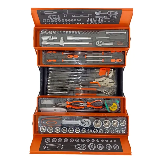 Caja Metálica Plegable Con Herramientas Kit 85 Pc G-10359