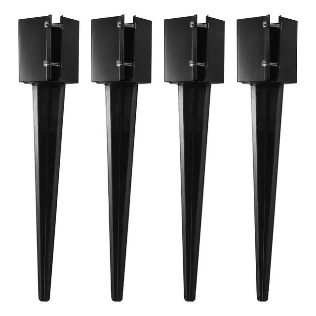 4 Piezas De Anclaje De Poste De Valla De 36 Pulgadas, R...