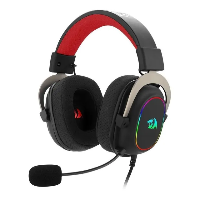 Auriculares gamer Redragon Gamer Zeus X H510-RGB negro con l