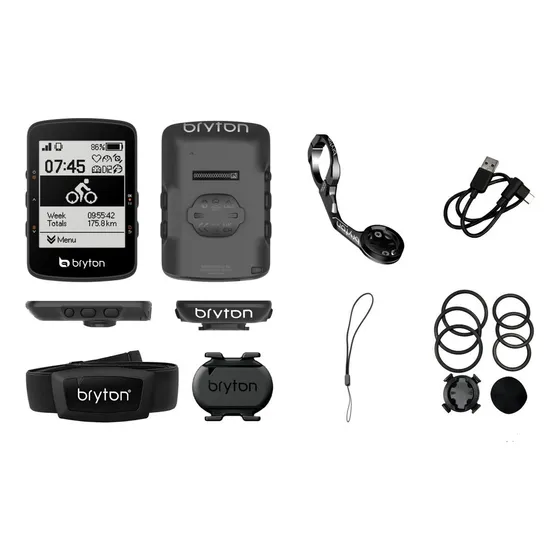 Ciclocomputador Bryton Rider 460 D + Soporte Color Negro