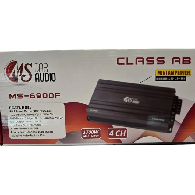 Amplificador Ms Car Audio Ms-6900f 4 Canales 1700w Máx
