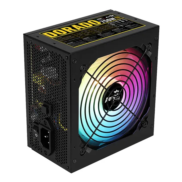 Fuente De Poder Gamer Aerocool Dorado 750w 80 Gold Argb Colo