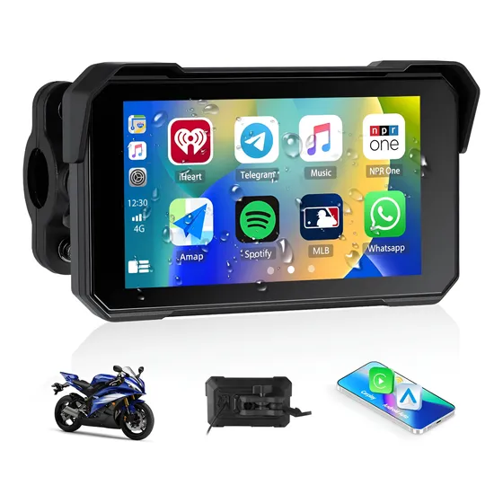 Navegador Gps Moto Soporte Pantalla Carplay Android Auto