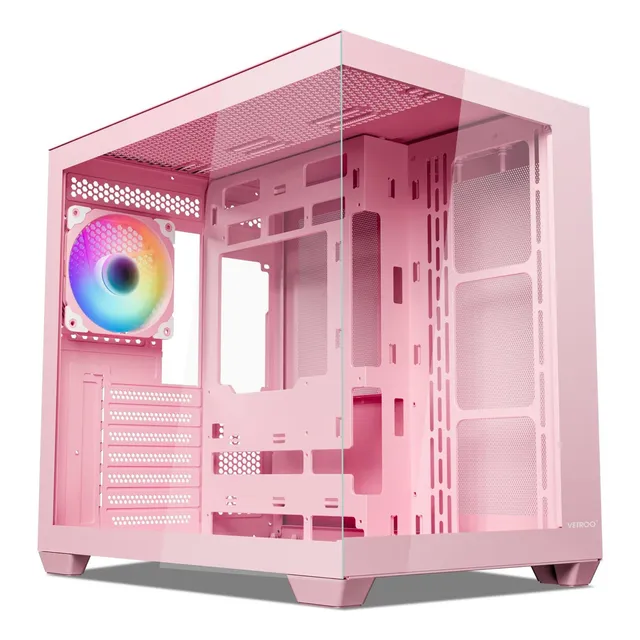 Case Vetroo Al900 Atx Con Vidrio Templado De Vista Comple