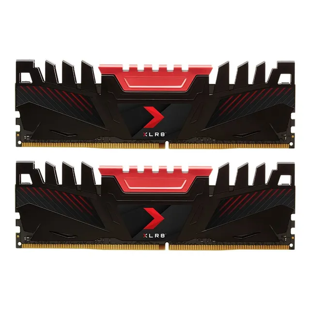 Memoria RAM Anarchy gamer color negro/rojo 16GB 2 PNY MD16GK