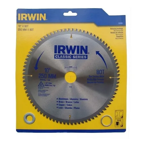 Disco De Corte 10'' Con 80 Dientes Irwin 15199 Color Platead